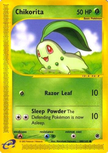 Chikorita (100) 100/165 card from Expedition