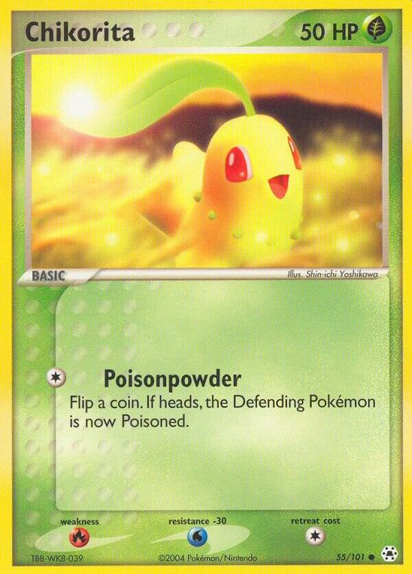 Chikorita 55/101 card from Hidden Legends