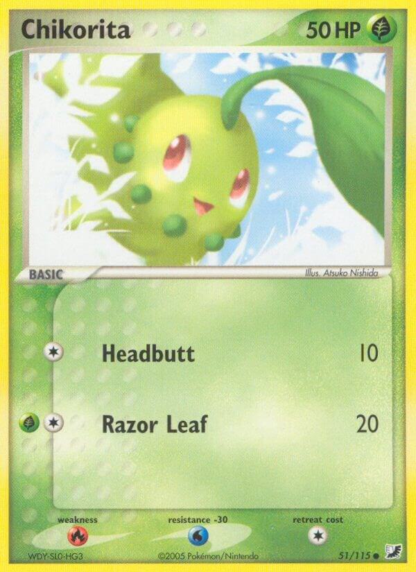 Chikorita 51/115 card from Unseen Forces