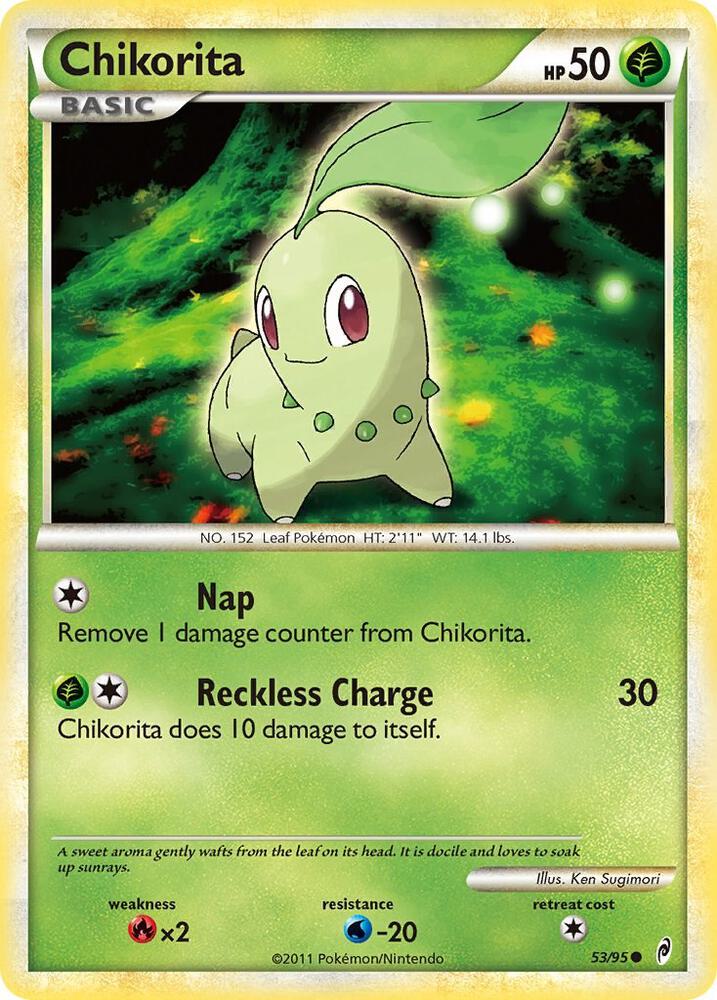 Chikorita 53/95 card from Call of Legends