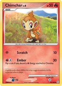 Chimchar 76/130 card from Diamond and Pearl