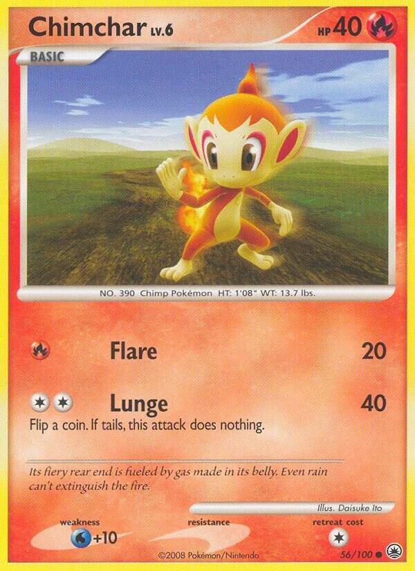 Chimchar (56) 56/100 card from Majestic Dawn