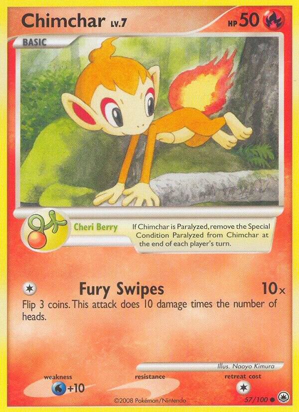 Chimchar (57) 57/100 card from Majestic Dawn