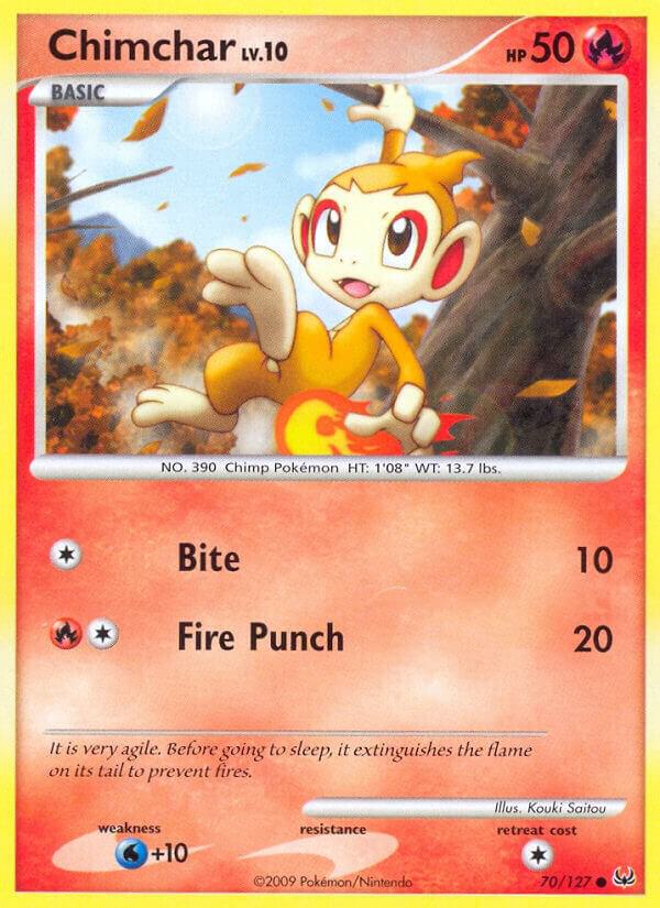 Chimchar 70/127 card from Platinum