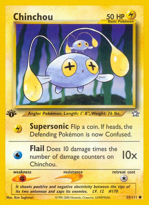 Chinchou 055/111 card from Neo Genesis