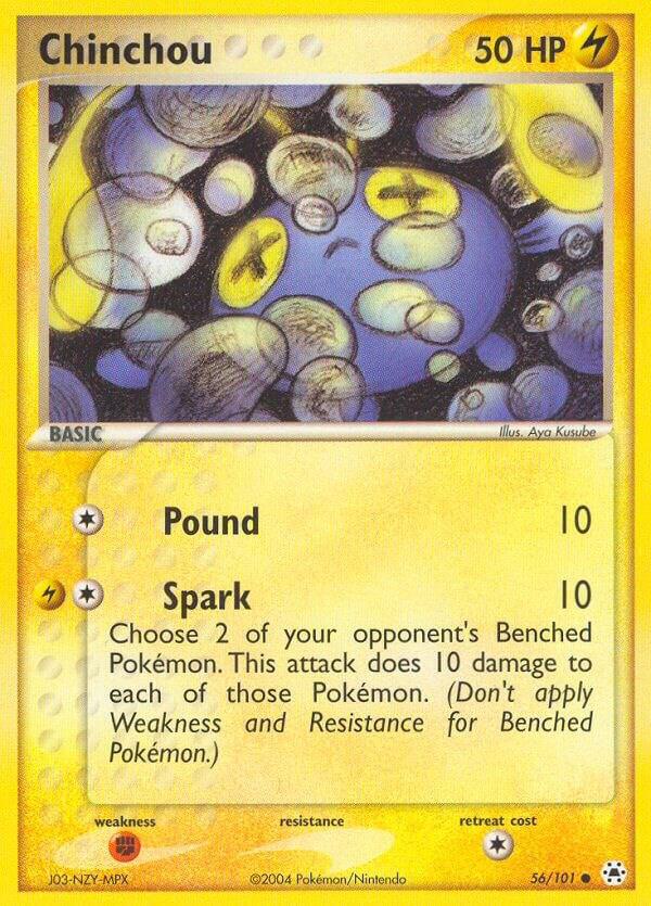 Chinchou 56/101 card from Hidden Legends