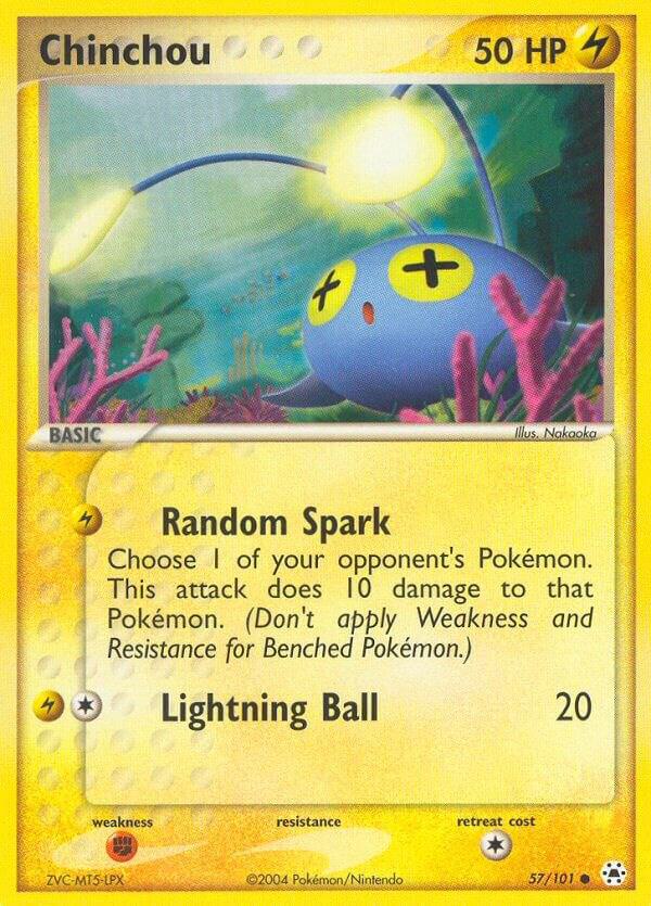 Chinchou 57/101 card from Hidden Legends