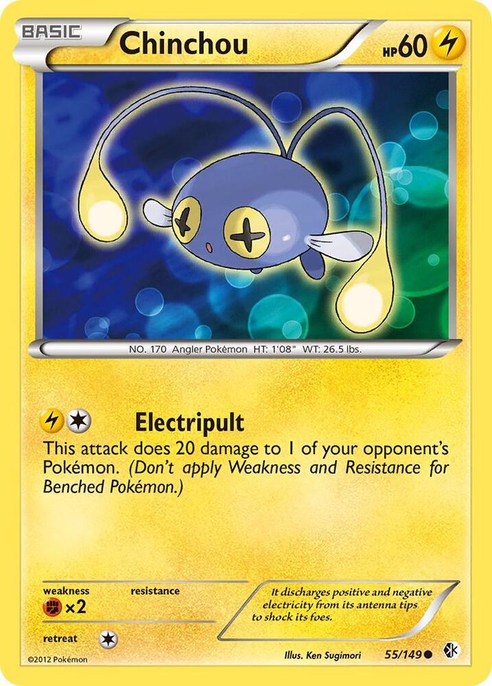 Chinchou 55/149 card from Boundaries Crossed