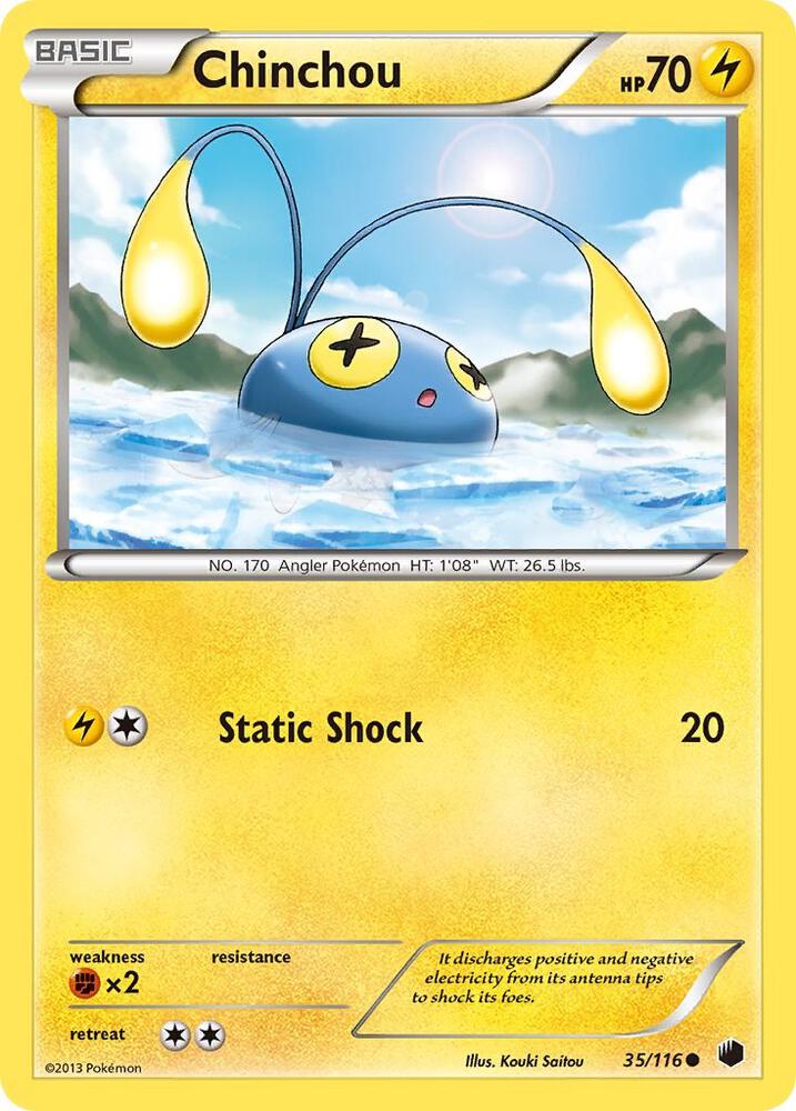 Chinchou 35/116 card from Plasma Freeze