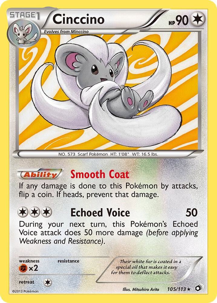 Cinccino 105/113 card from Legendary Treasures