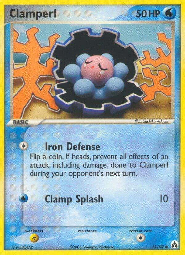 Clamperl 51/92 card from Legend Maker