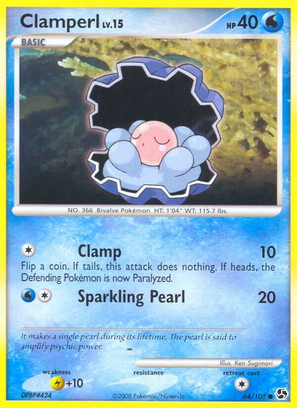 Clamperl 64/106 card from Great Encounters