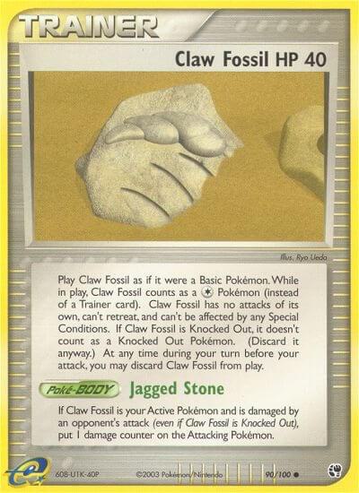 Claw Fossil 90/100 card from Sandstorm