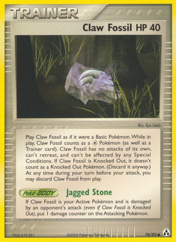 Claw Fossil 78/92 card from Legend Maker