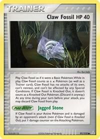 Claw Fossil 91/110 card from Holon Phantoms