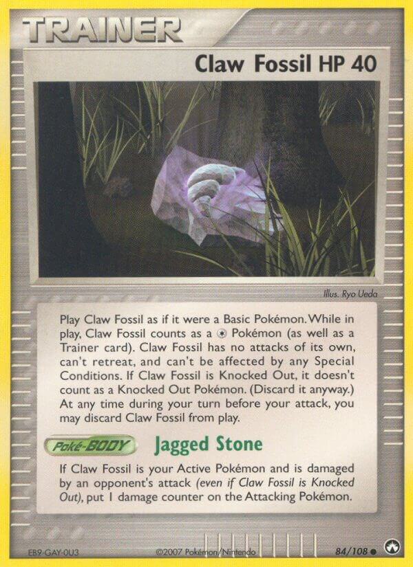 Claw Fossil 84/108 card from Power Keepers