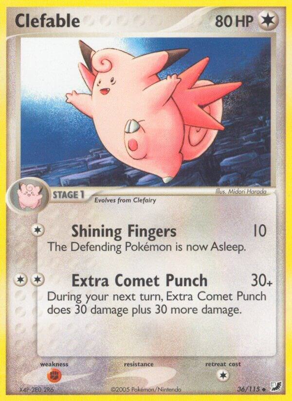 Clefable 36/115 card from Unseen Forces