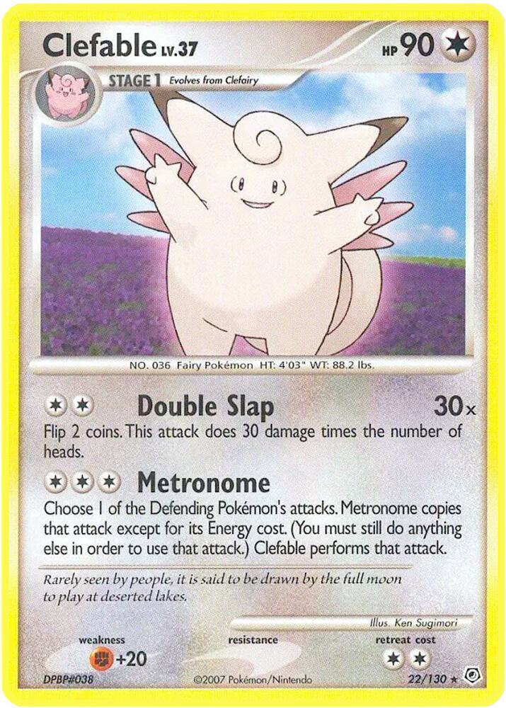Clefable 22/130 card from Diamond and Pearl