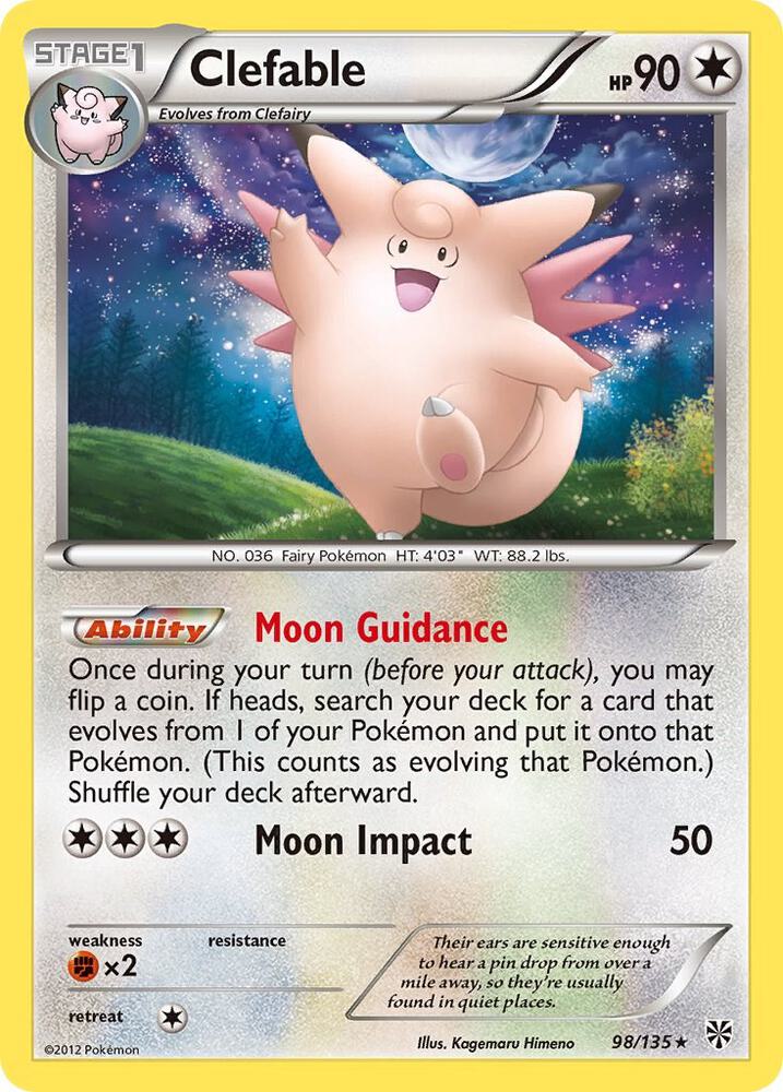 Clefable 98/135 card from Plasma Storm