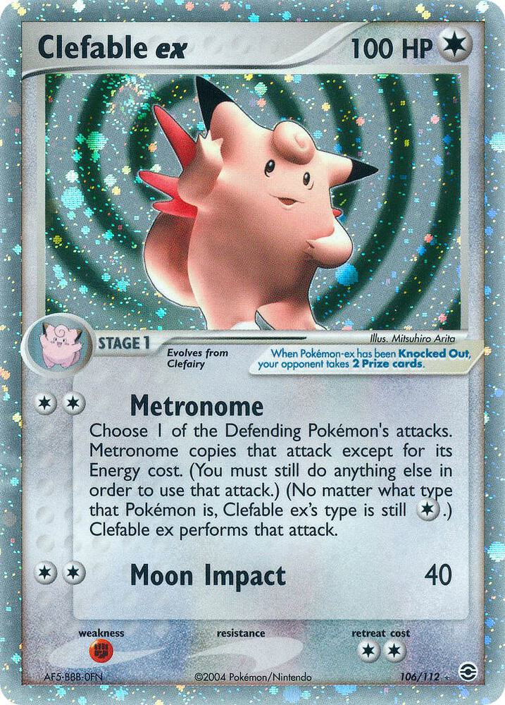 Clefable ex 106/112 card from FireRed & LeafGreen
