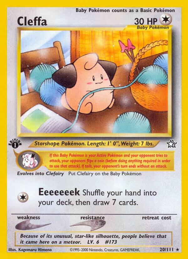 Cleffa 020/111 card from Neo Genesis