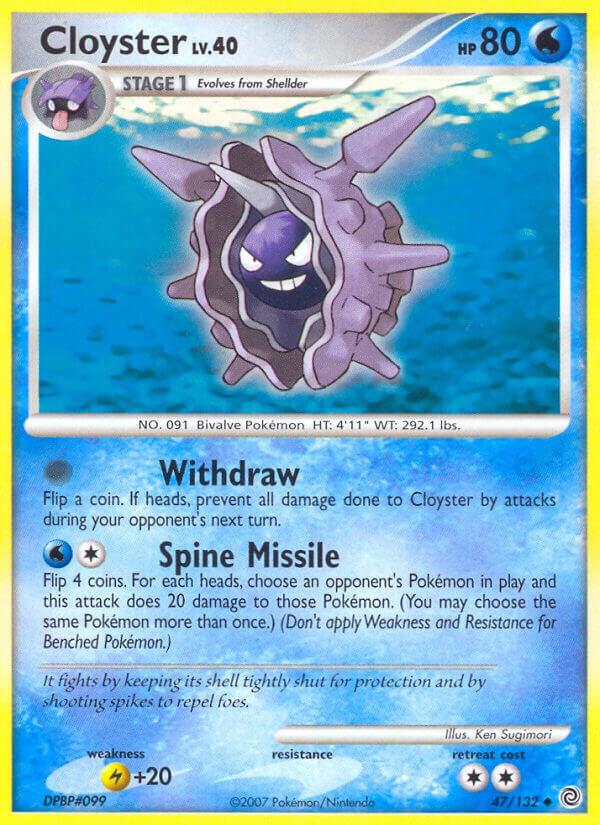 Cloyster 47/132 card from Secret Wonders