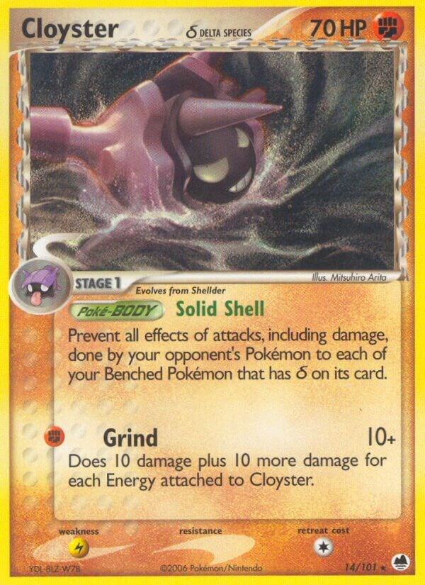 Cloyster (Delta Species) 14/101 card from Dragon Frontiers