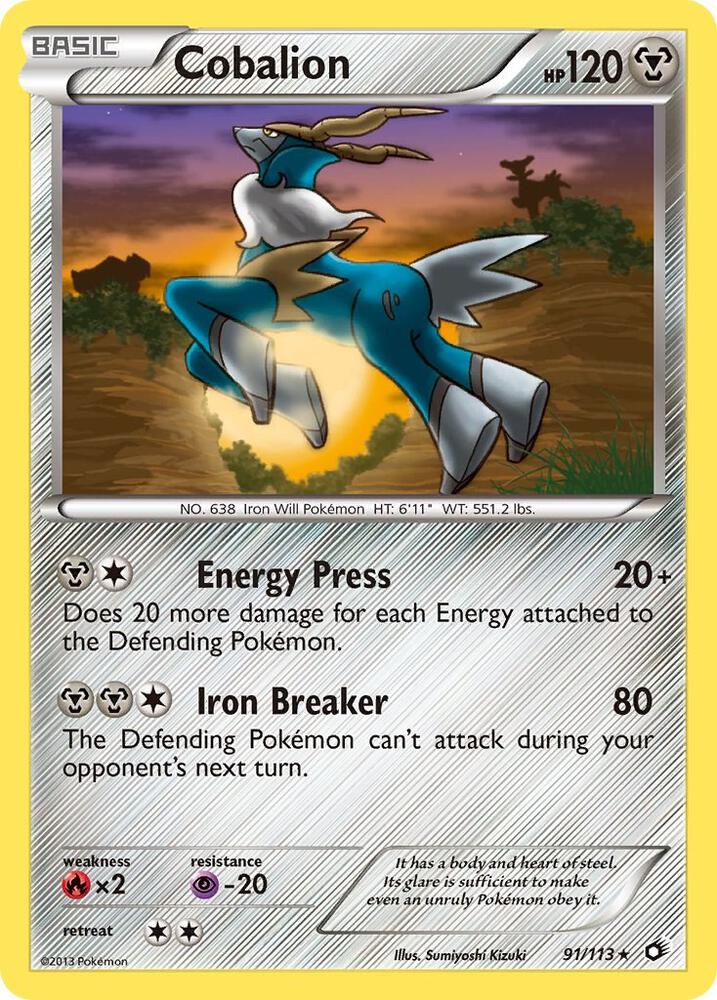 Cobalion 91/113 card from Legendary Treasures
