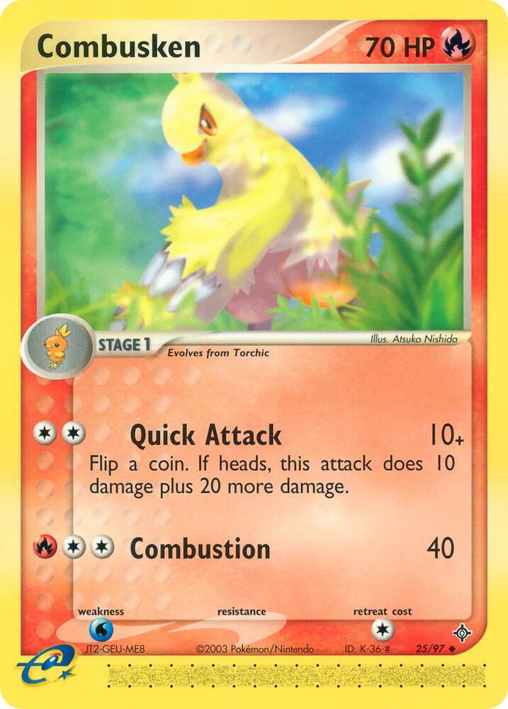 Combusken 25/97 card from Dragon