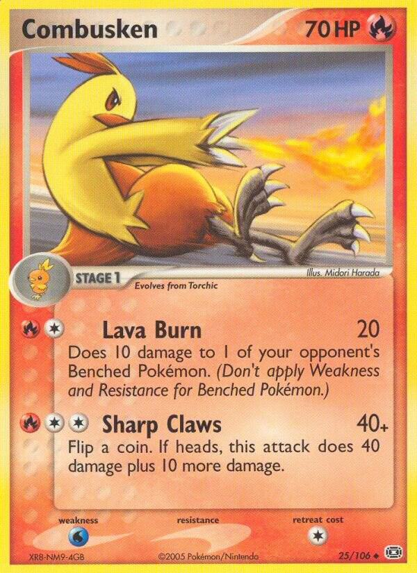 Combusken 25/106 card from Emerald
