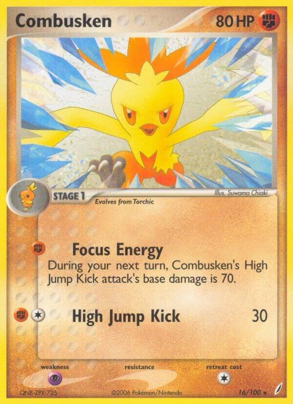 Combusken - 016/100 16/100 card from Crystal Guardians