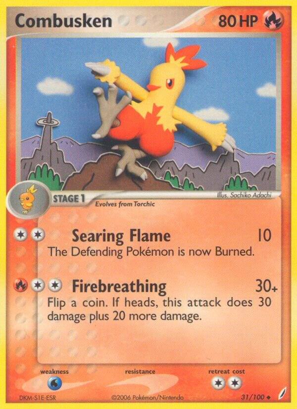 Combusken - 031/100 31/100 card from Crystal Guardians