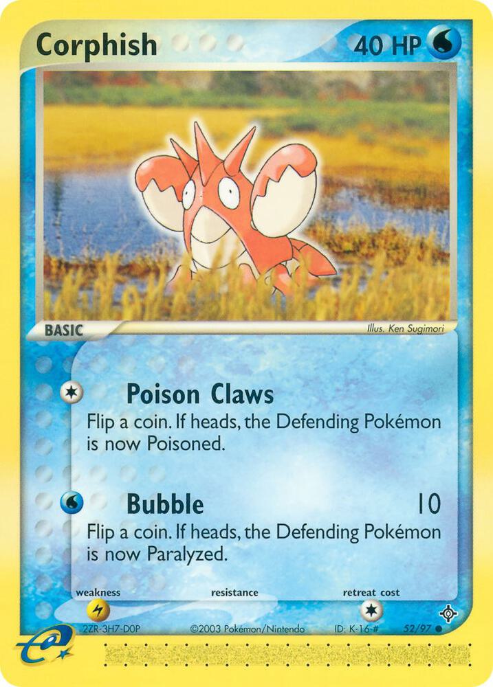Corphish 52/97 card from Dragon