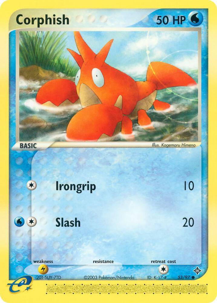 Corphish 53/97 card from Dragon