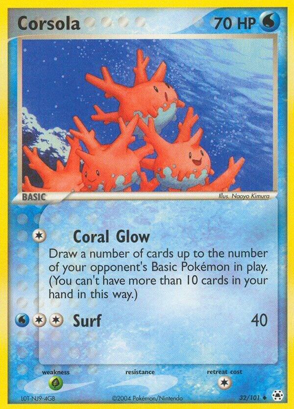 Corsola 32/101 card from Hidden Legends