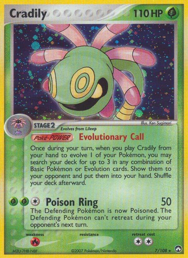 Cradily 7/108 card from Power Keepers