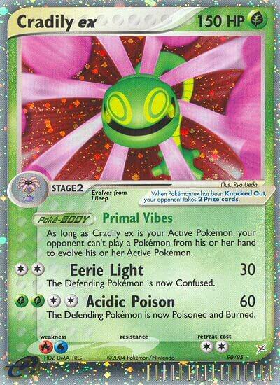 Cradily ex 90/95 card from Team Magma vs Team Aqua
