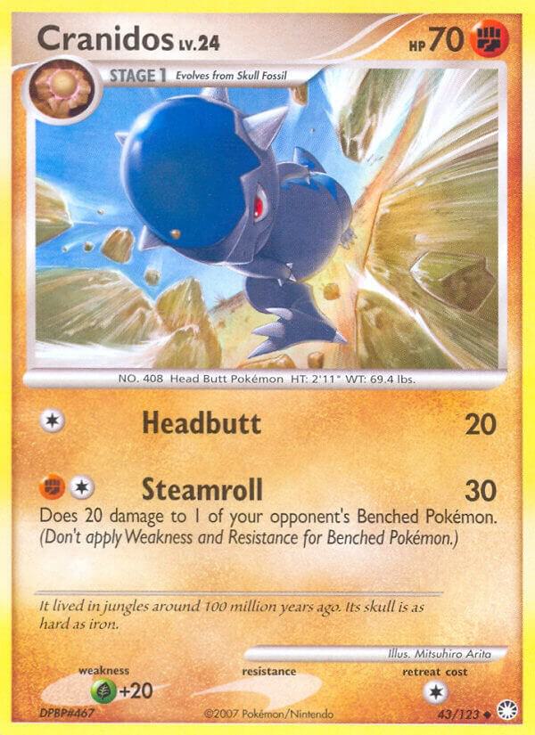 Cranidos 43/123 card from Mysterious Treasures