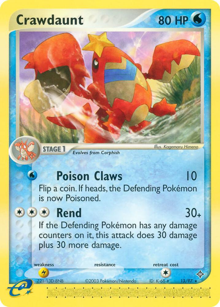 Crawdaunt 13/97 card from Dragon