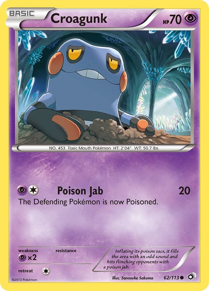 Croagunk 62/113 card from Legendary Treasures