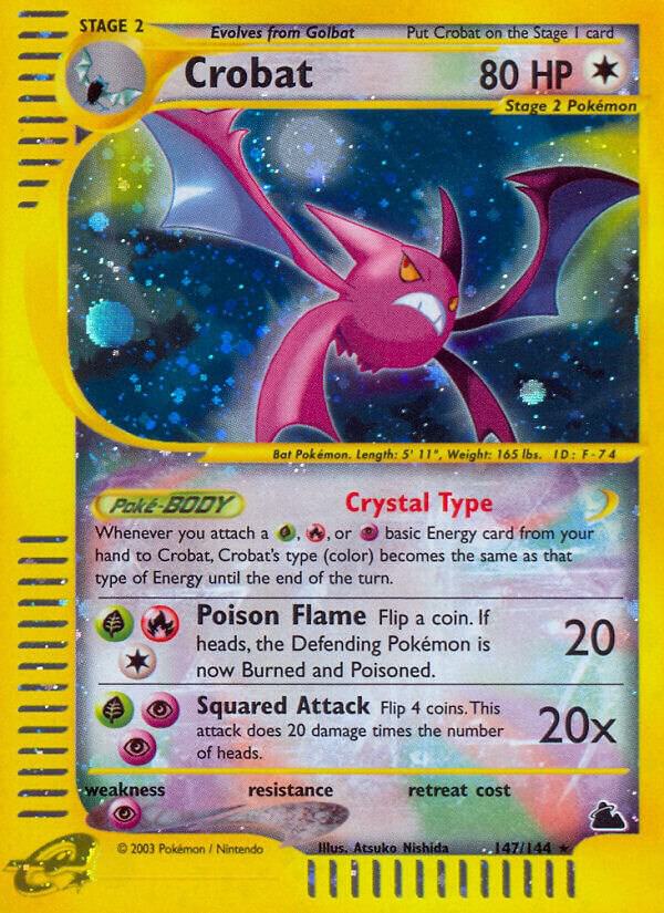 Crobat (147) 147/144 card from Skyridge
