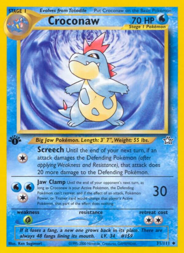 Croconaw (31) 031/111 card from Neo Genesis