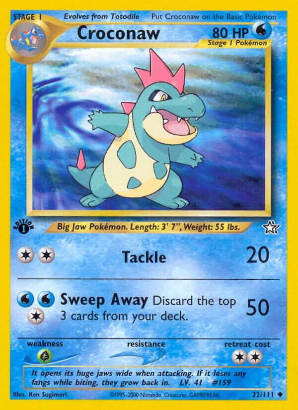 Croconaw (32) 032/111 card from Neo Genesis