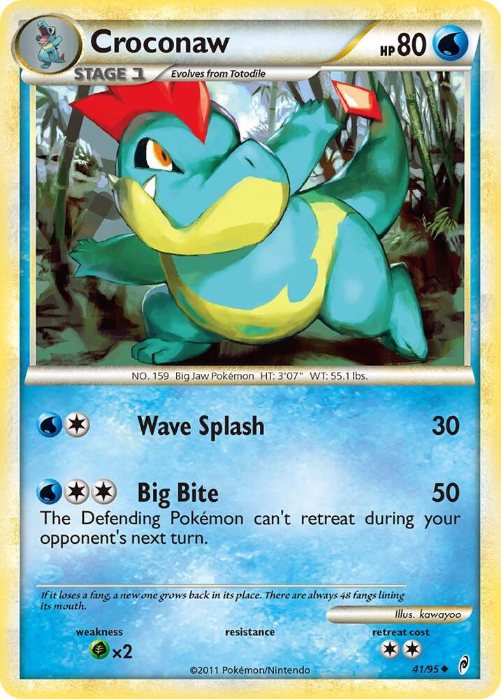 Croconaw 41/95 card from Call of Legends