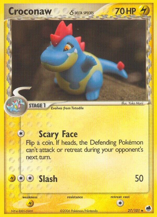 Croconaw (Delta Species) 27/101 card from Dragon Frontiers