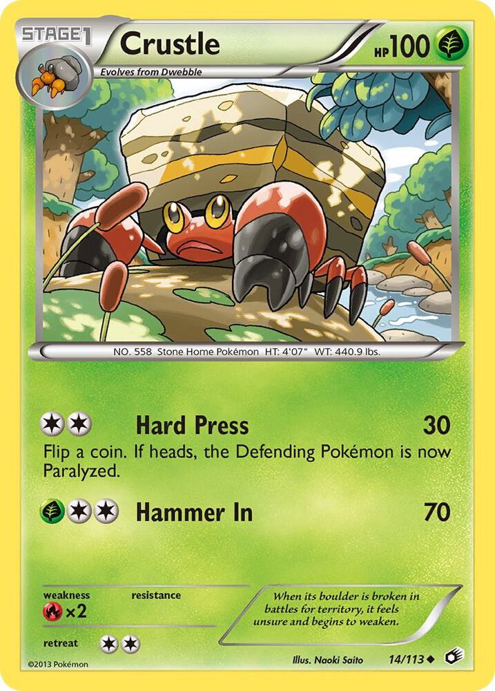 Crustle 14/113 card from Legendary Treasures