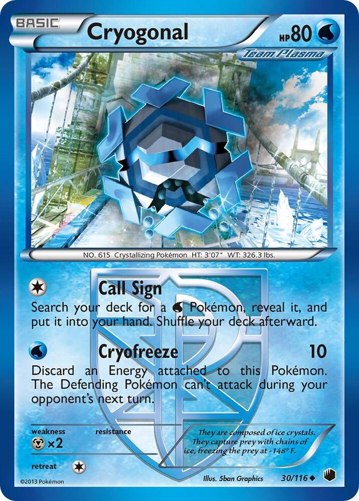 Cryogonal (Team Plasma) 30/116 card from Plasma Freeze