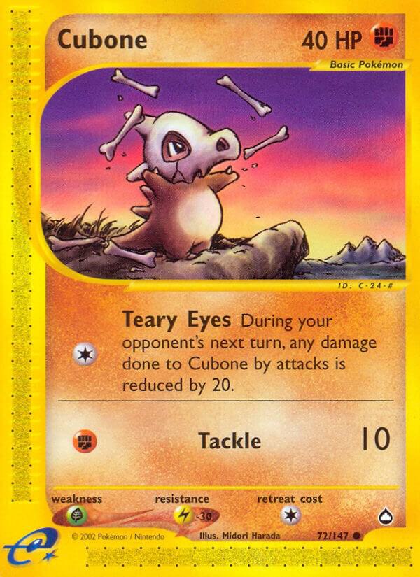 Cubone 072/147 card from Aquapolis