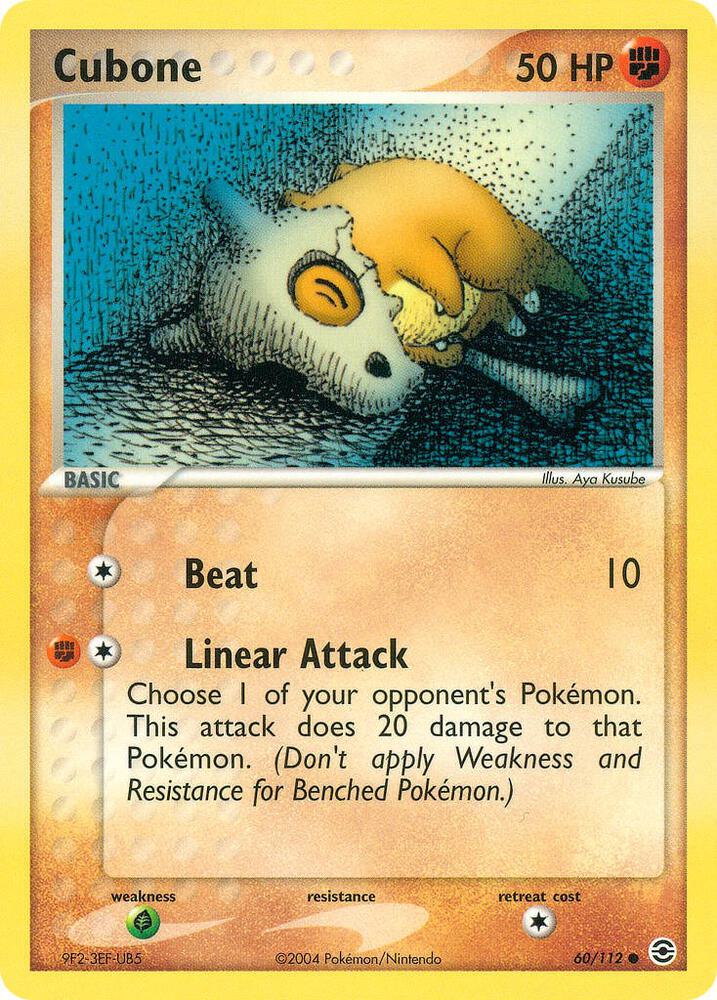 Cubone 60/112 card from FireRed & LeafGreen