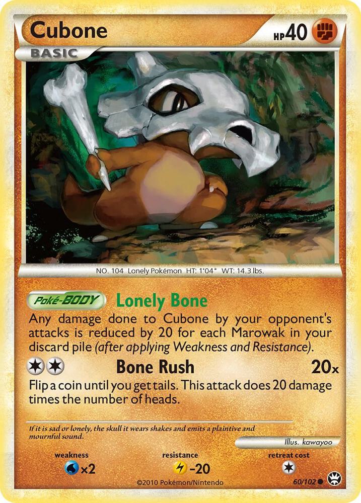 Cubone 60/102 card from Triumphant